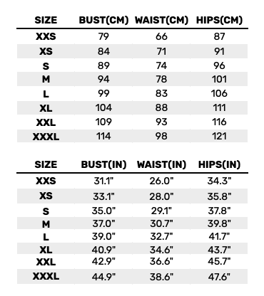 2026 Gill Womens Tops 0 Gráfico do tamanho